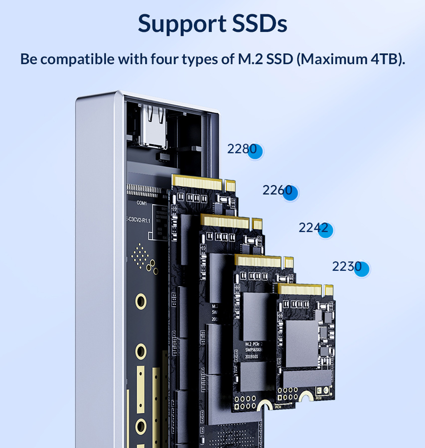 ORICO θήκη για Μ.2 SATA SSD CM2C3-GY-BP - Image 2