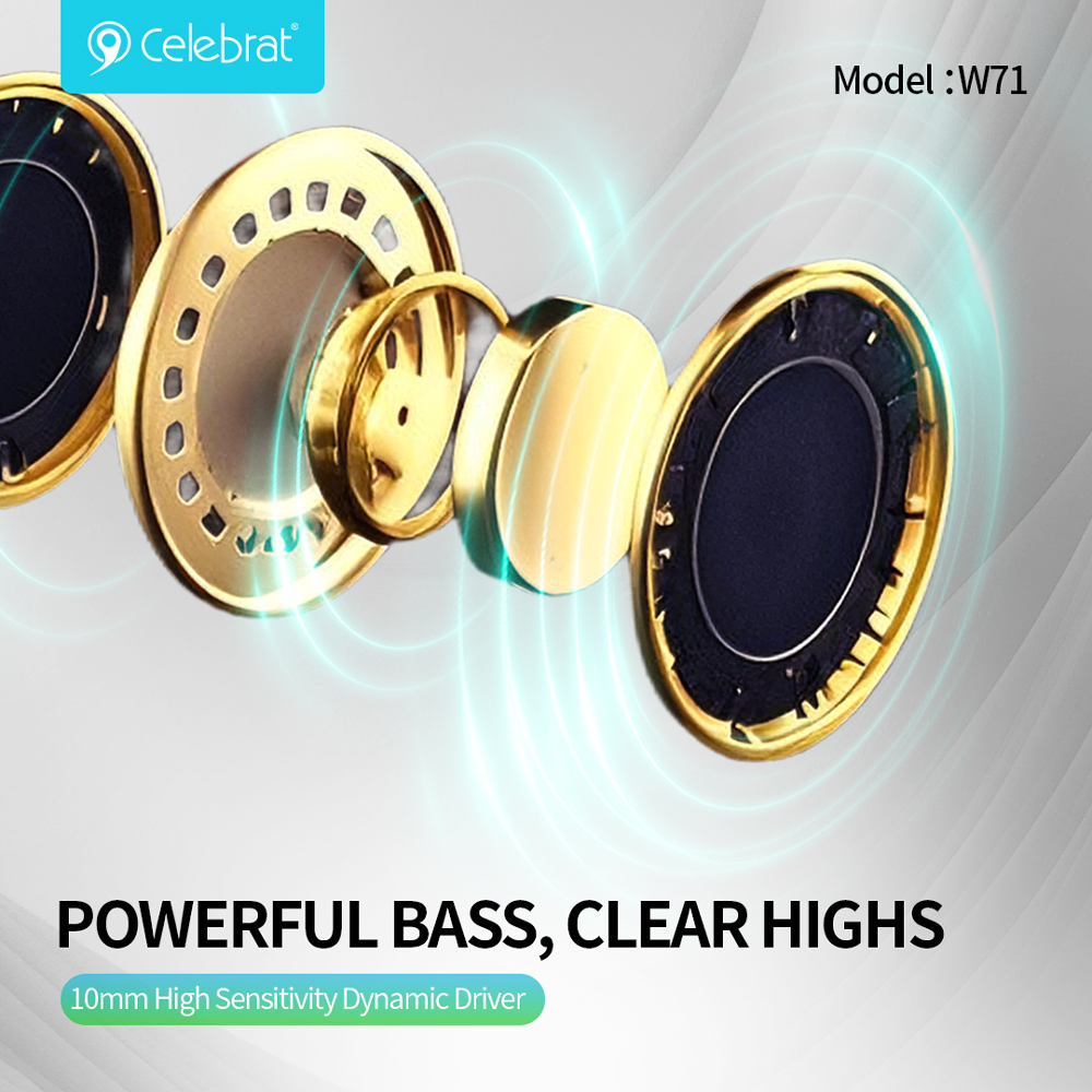 CELEBRAT earphones με θήκη φόρτισης W71 - Image 2