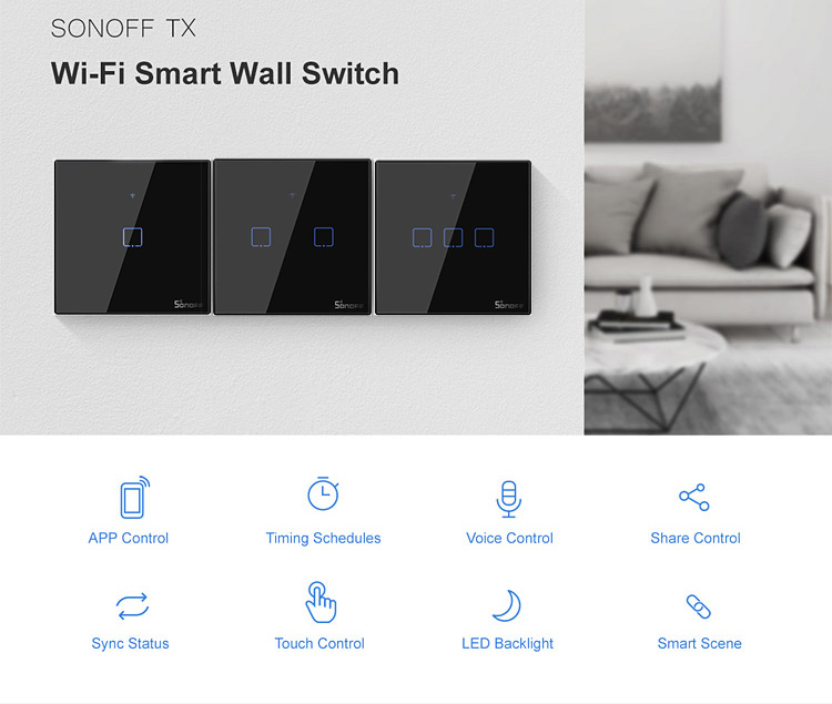 SONOFF smart διακόπτης ΤΧ-T3EU2C - Image 3