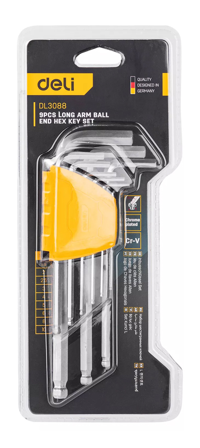 DELI σετ κλειδιά Allen DL3088 με μακρύ βραχίονα - Image 3