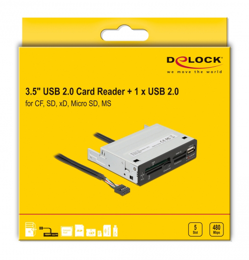 DELOCK USB 9-pin card reader 91708 - Image 3