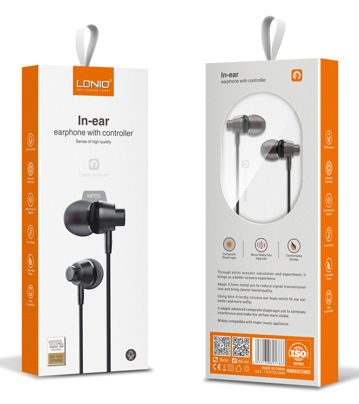 LDNIO earphones με μικρόφωνο HP05 - Image 3