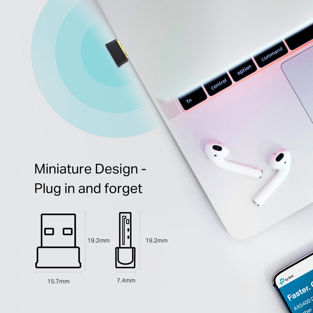 TP-LINK Nano Wi-Fi Bluetooth 4.2 USB Adapter Archer T2UB Nano - Image 4