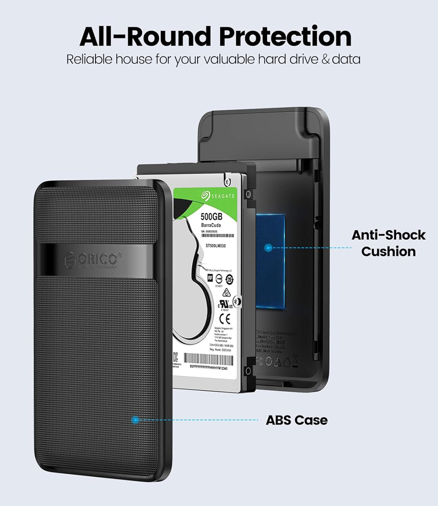 ORICO θήκη για 2.5" SATA HDD/SSD 2577C3-V1 - Image 3