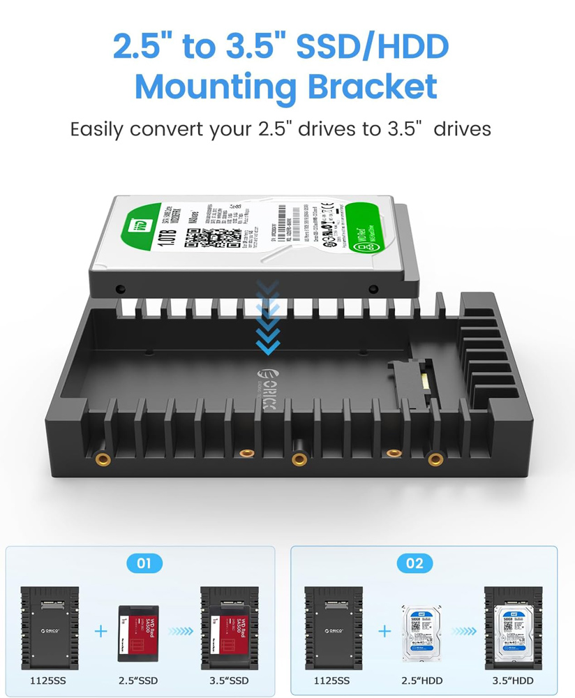 ORICO tray 3.5" για 2.5" HDD/SSD 1125SS-V1 - Image 2