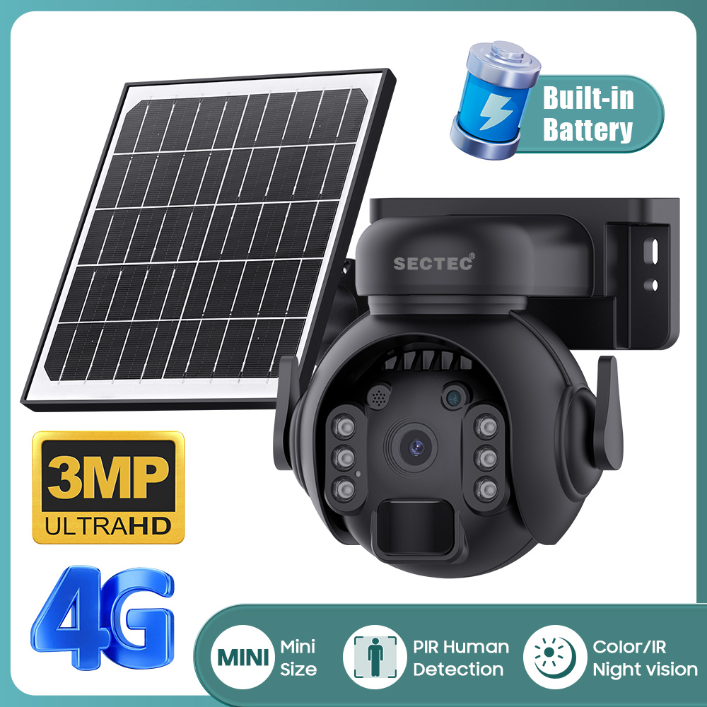 SECTEC smart ηλιακή κάμερα ST-515C-3M-4G-BK - Image 2