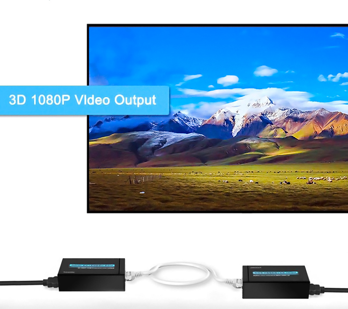 POWERTECH HDMI video extender CAB-H115 μέσω καλωδίου RJ45 - Image 3