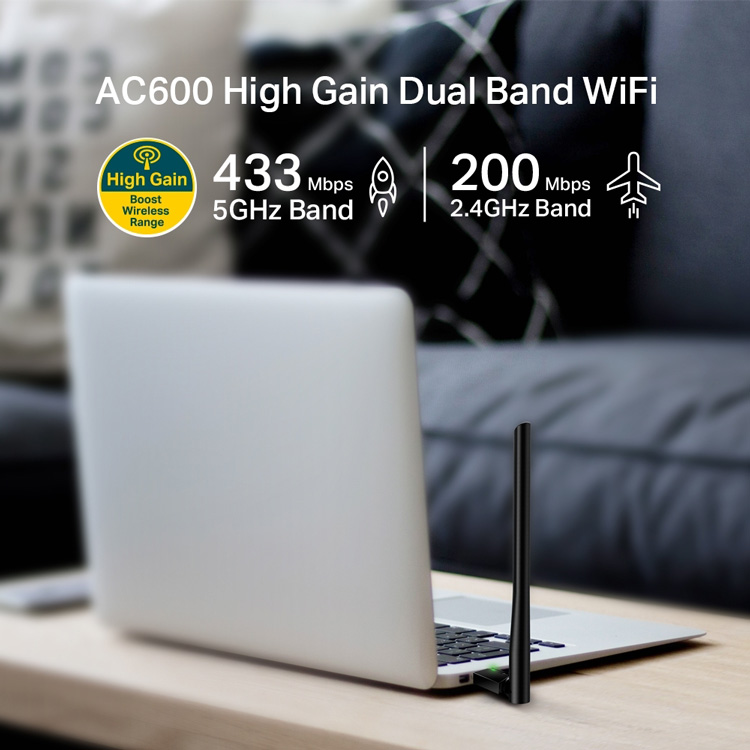 TP-LINK ασύρματος USB αντάπτορας δικτύου Archer T2U Plus - Image 3