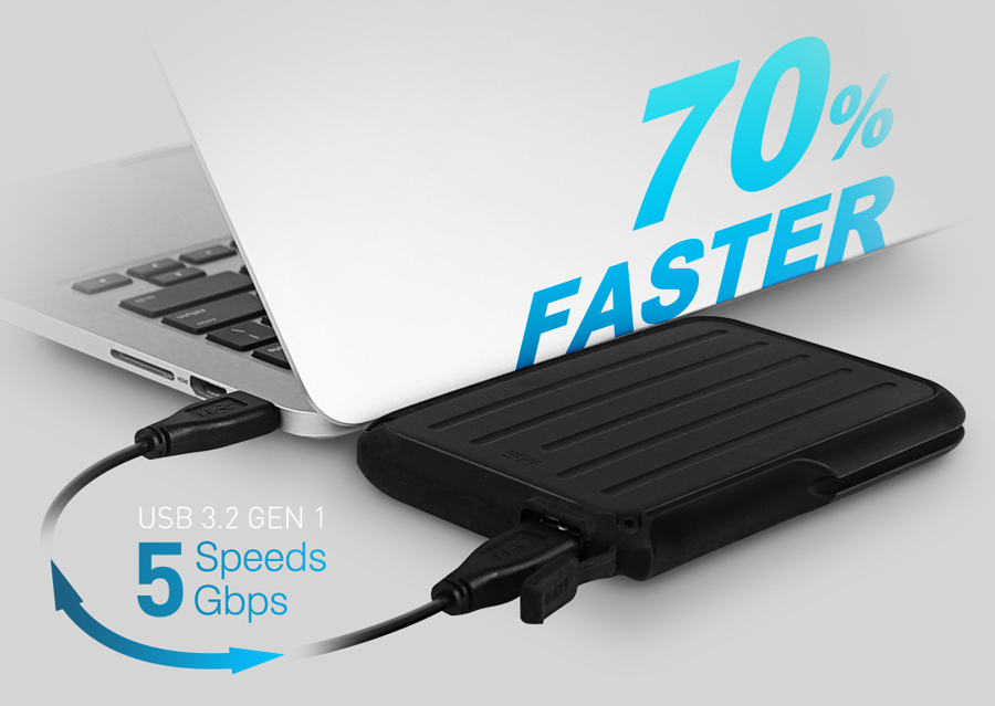 SILICON POWER εξωτερικός HDD Armor A66 - Image 2