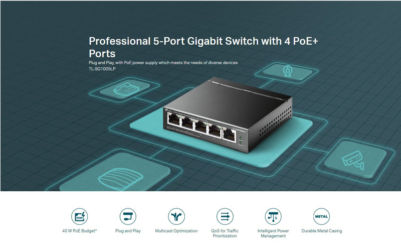 TP-LINK desktop switch TL-SG1005LP - Image 2