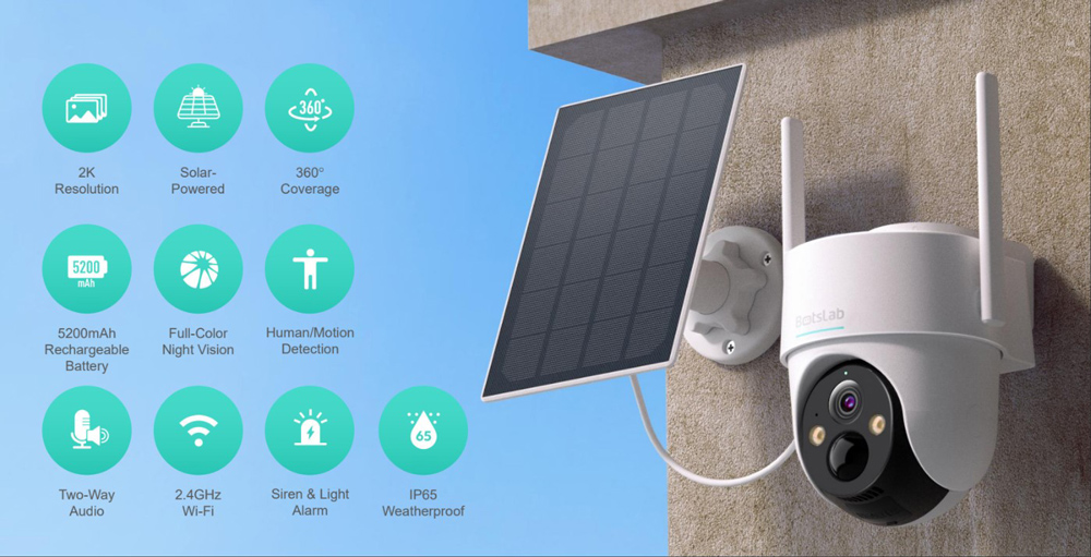 BOTSLAB smart ηλιακή κάμερα W313 - Image 2
