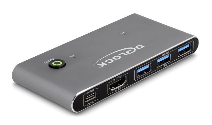 DELOCK HDMI KVM switch 18647 με 4x θύρες USB 5Gbps - Image 2