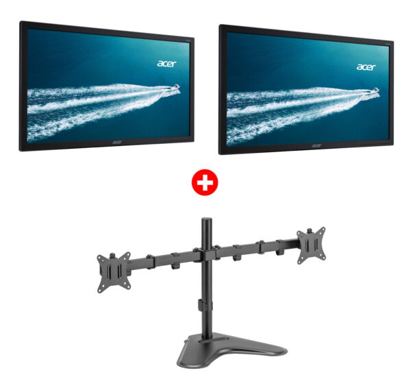 ACER 2x used οθόνες V226HQL με βάση