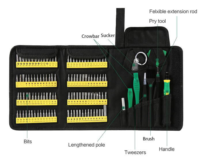 BEST σετ εργαλείων επισκευής κινητών BST-117 σε κασετίνα - Image 3