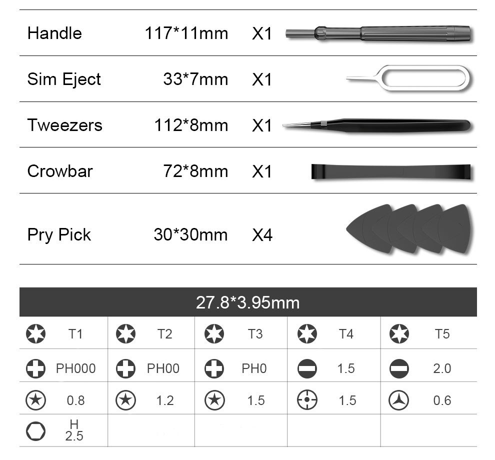 BEST σετ εργαλείων με κατσαβίδια ακριβείας BST-8934B - Image 4