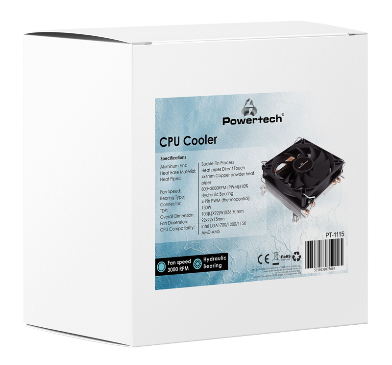 POWERTECH ψύκτρα για CPU PT-1115 - Image 3