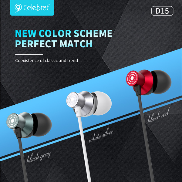 CELEBRAT earphones με μικρόφωνο D15 - Image 2