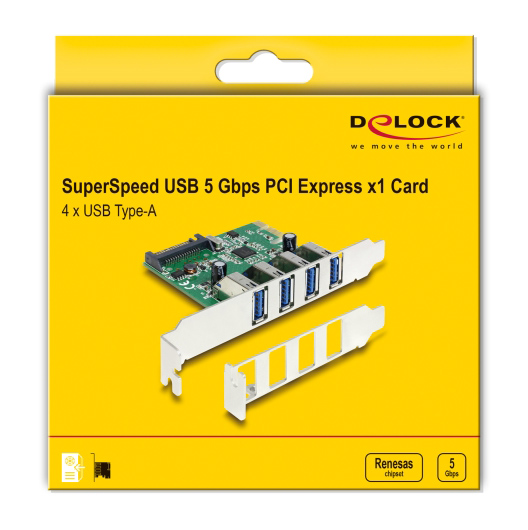 DELOCK κάρτα επέκτασης PCI Express x1 σε 4x USB 89360 - Image 4