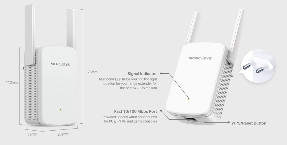 MERCUSYS Wi-Fi Range Extender ME30 - Image 3