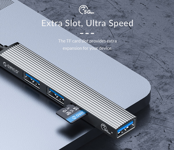 ORICO USB hub AH-12F με card reader - Image 2