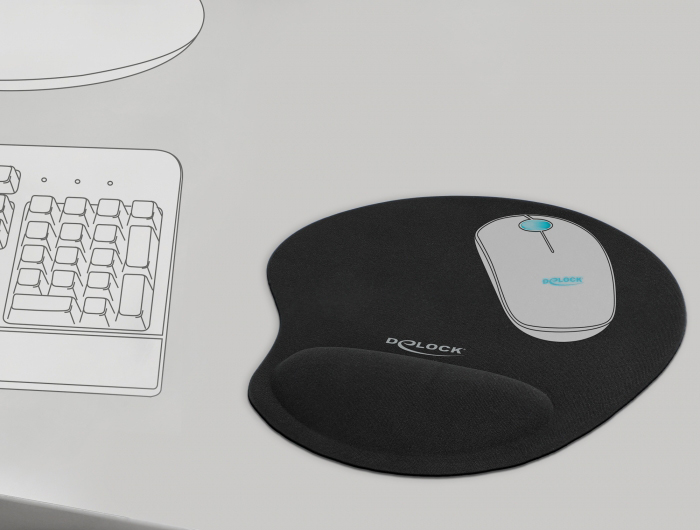 DELOCK mousepad 12040 με gel στήριγμα καρπού - Image 2