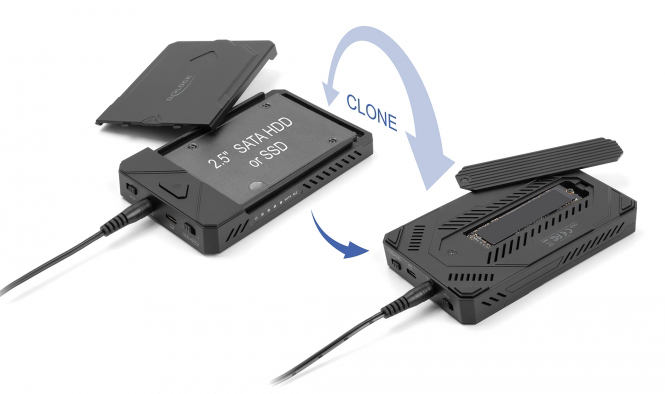 DELOCK θήκη M.2 NVMe & SATA SSD/HDD 42020 - Image 2