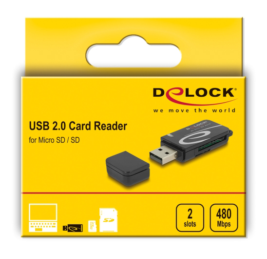 DELOCK card reader 91602 για SD & micro SD - Image 3