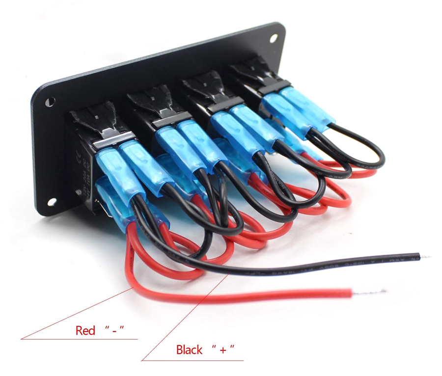 POWERTECH πάνελ σκαφών & οχημάτων PTL-019 με 4x διακόπτες - Image 3