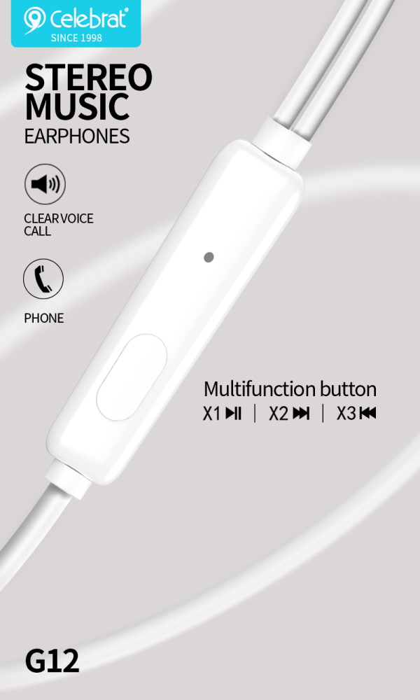 CELEBRAT earphones με μικρόφωνο G12 - Image 3