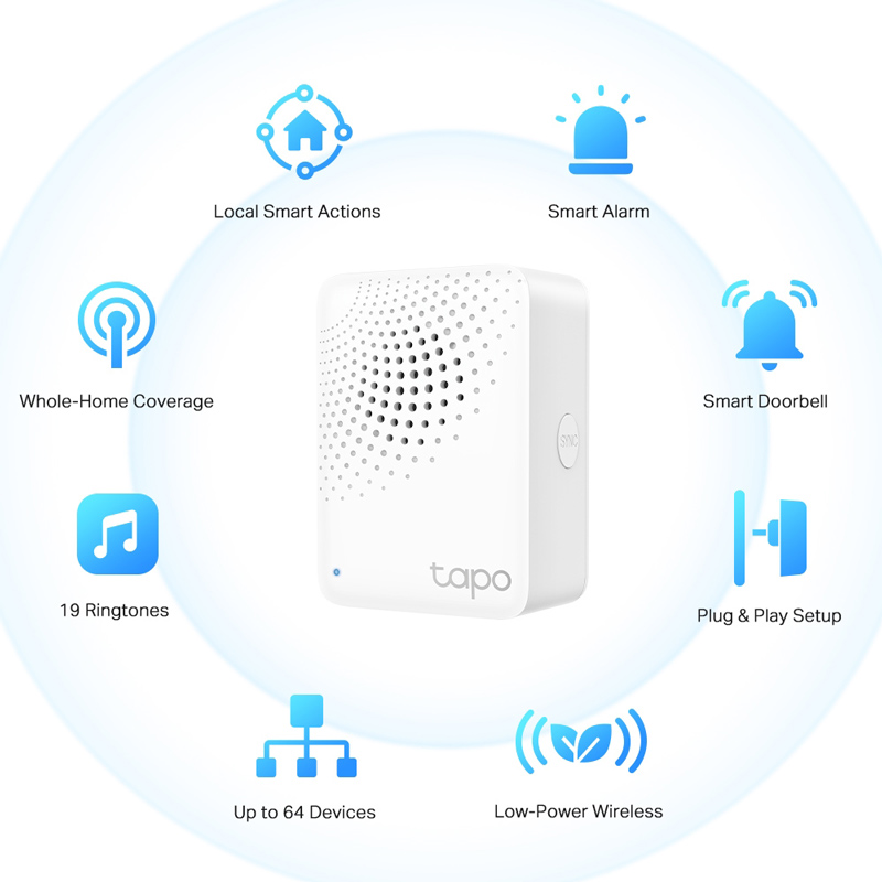 TP-LINK Smart Hub Tapo H100 με κουδούνισμα - Image 3