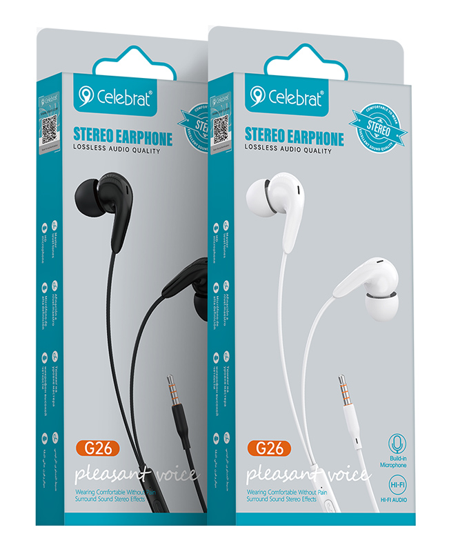 CELEBRAT earphones με μικρόφωνο G26 - Image 4