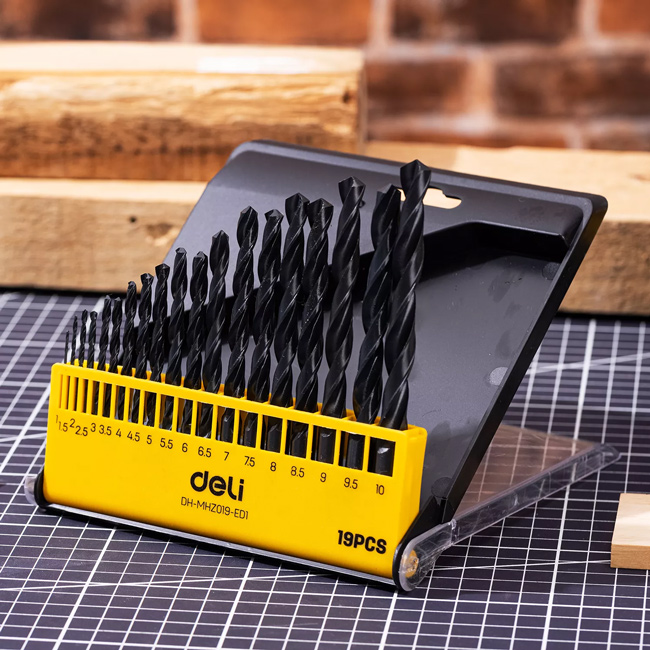 DELI σετ τρυπάνια DH-MHZ019-ED1 για σίδηρο HSS - Image 2