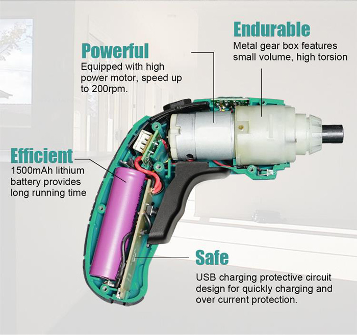 PROSKIT ηλεκτρικό κατσαβίδι PT-1362U με 4 μύτες - Image 3