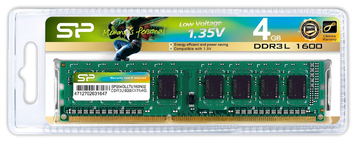 SILICON POWER μνήμη DDR3L UDIMM SP004GLLTU160N02 - Image 2