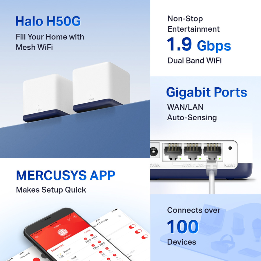MERCUSYS Mesh Wi-Fi System Halo H50G - Image 2