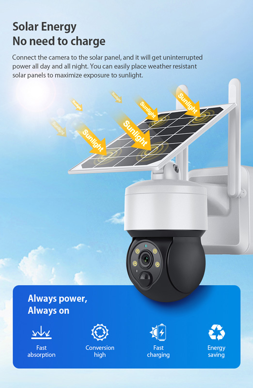 SECTEC smart ηλιακή κάμερα ST-S517C-3M - Image 2