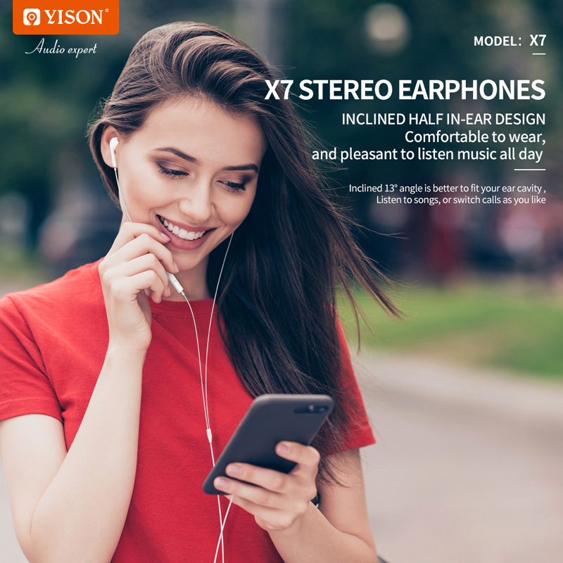 YISON earphones με μικρόφωνο X7 - Image 3