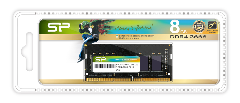 SILICON POWER μνήμη DDR4 SODimm SP008GBSFU266X02 - Image 2