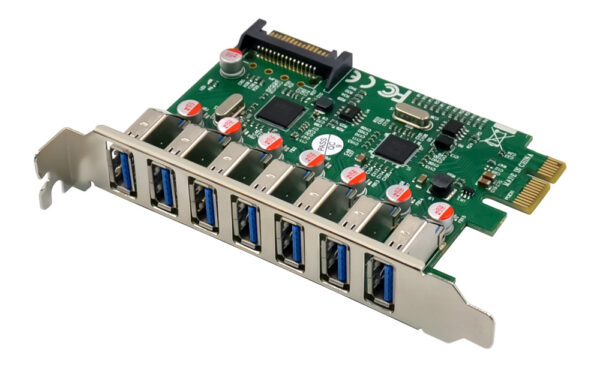 POWERTECH κάρτα επέκτασης PCIe σε 7x USB ST69
