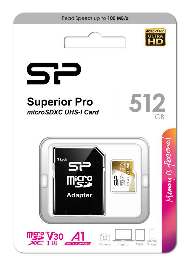 SILICON POWER κάρτα μνήμης microSDXC Superior Pro - Image 2
