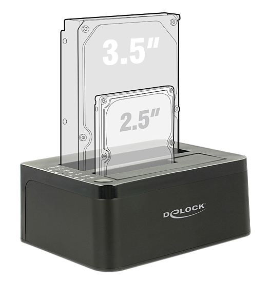 DELOCK docking station για 2.5" ή 3.5" SATA HDD/SSD 62661 - Image 2