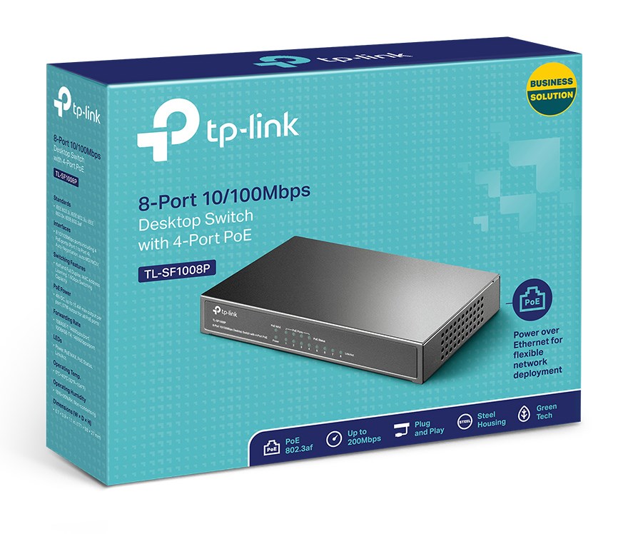 TP-LINK Desktop Switch TL-SF1008P 8 Θυρών - Image 2