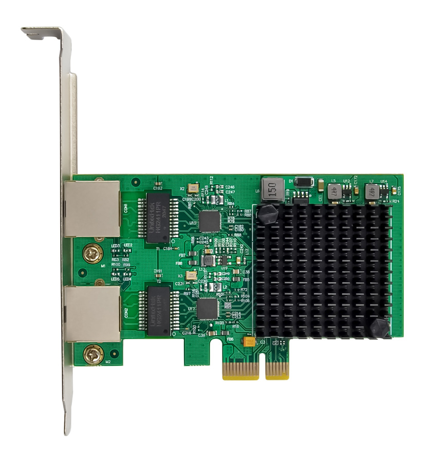 POWERTECH κάρτα επέκτασης PCIe σε 2x RJ45 2.5G ST7275 - Image 2