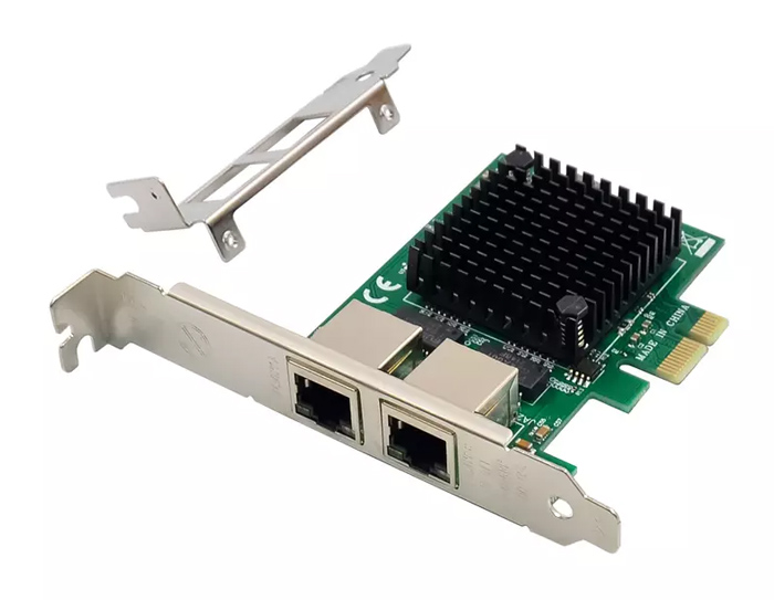 POWERTECH κάρτα επέκτασης PCIe σε 2x RJ45 Gigabit ST7279