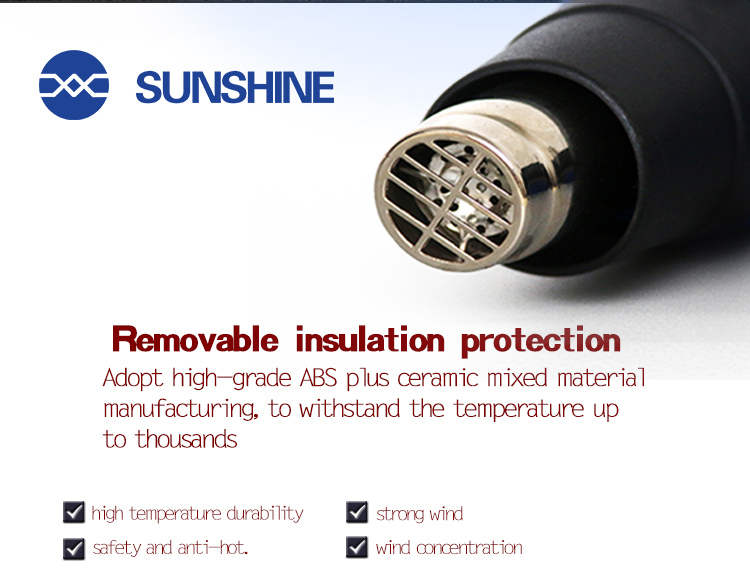 SUNSHINE πιστόλι θερμού αέρα RS-1800D - Image 3