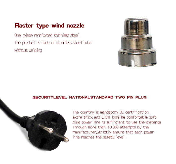 SUNSHINE πιστόλι θερμού αέρα RS-1800D - Image 4