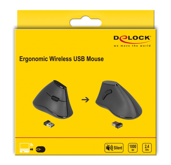 DELOCK ασύρματο vertical ποντίκι 12622 οπτικό - Image 4