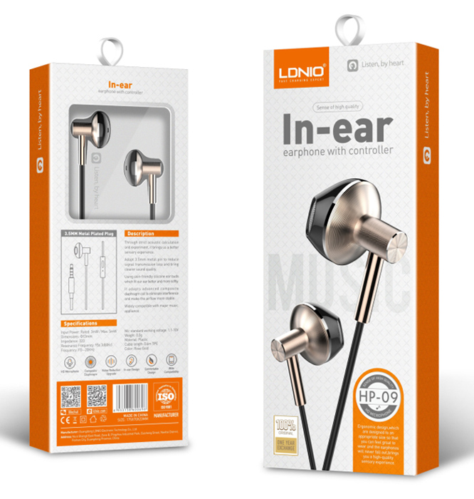 LDNIO earphones με μικρόφωνο HP09 - Image 4