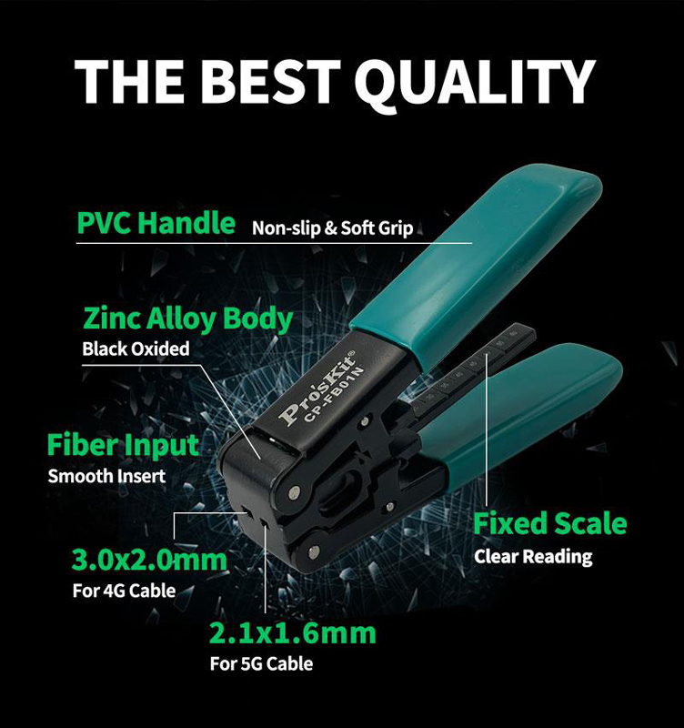 PROSKIT απογυμνωτής καλωδίων οπτικών ινών FTTH CP-FB01N - Image 3