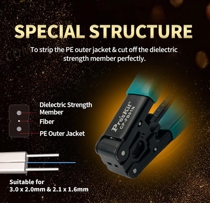 PROSKIT απογυμνωτής καλωδίων οπτικών ινών FTTH CP-FB01N - Image 4